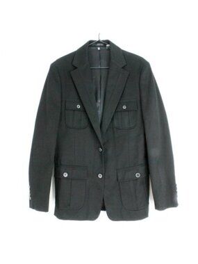 Zara Man Slim Fit Black Cotton Blazer With Lined Interior & Multiple Pockets